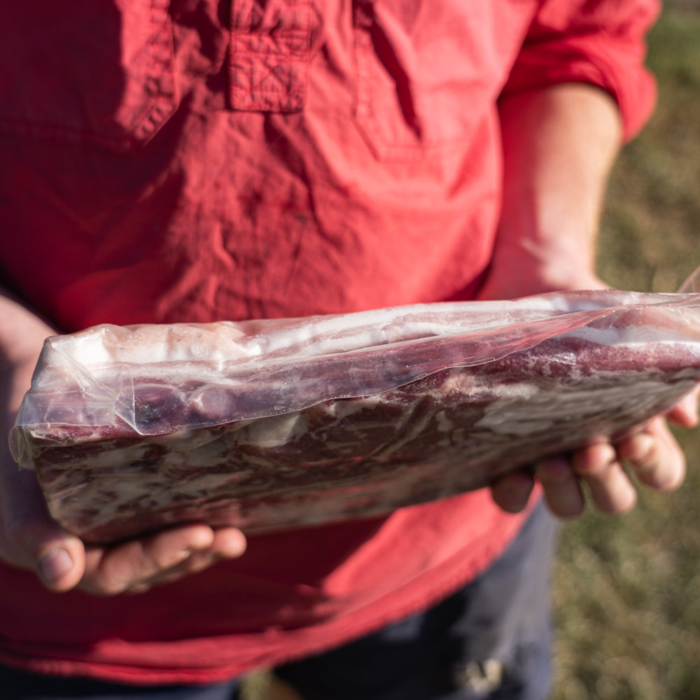 Forage Farms Pasture Raised Pork Belly Side Shot