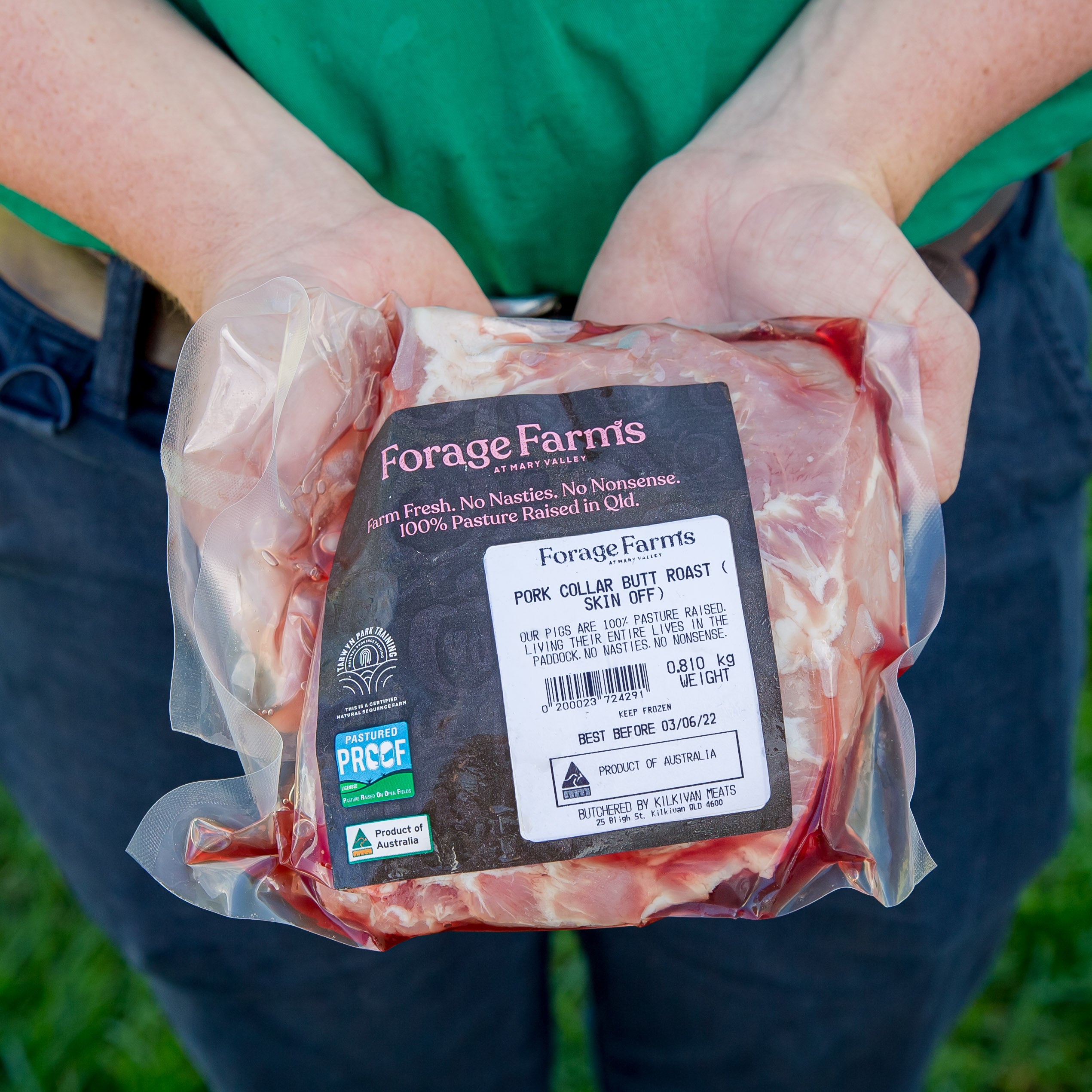 Pasture Raised Pork Collar Butt Roast Skin Off