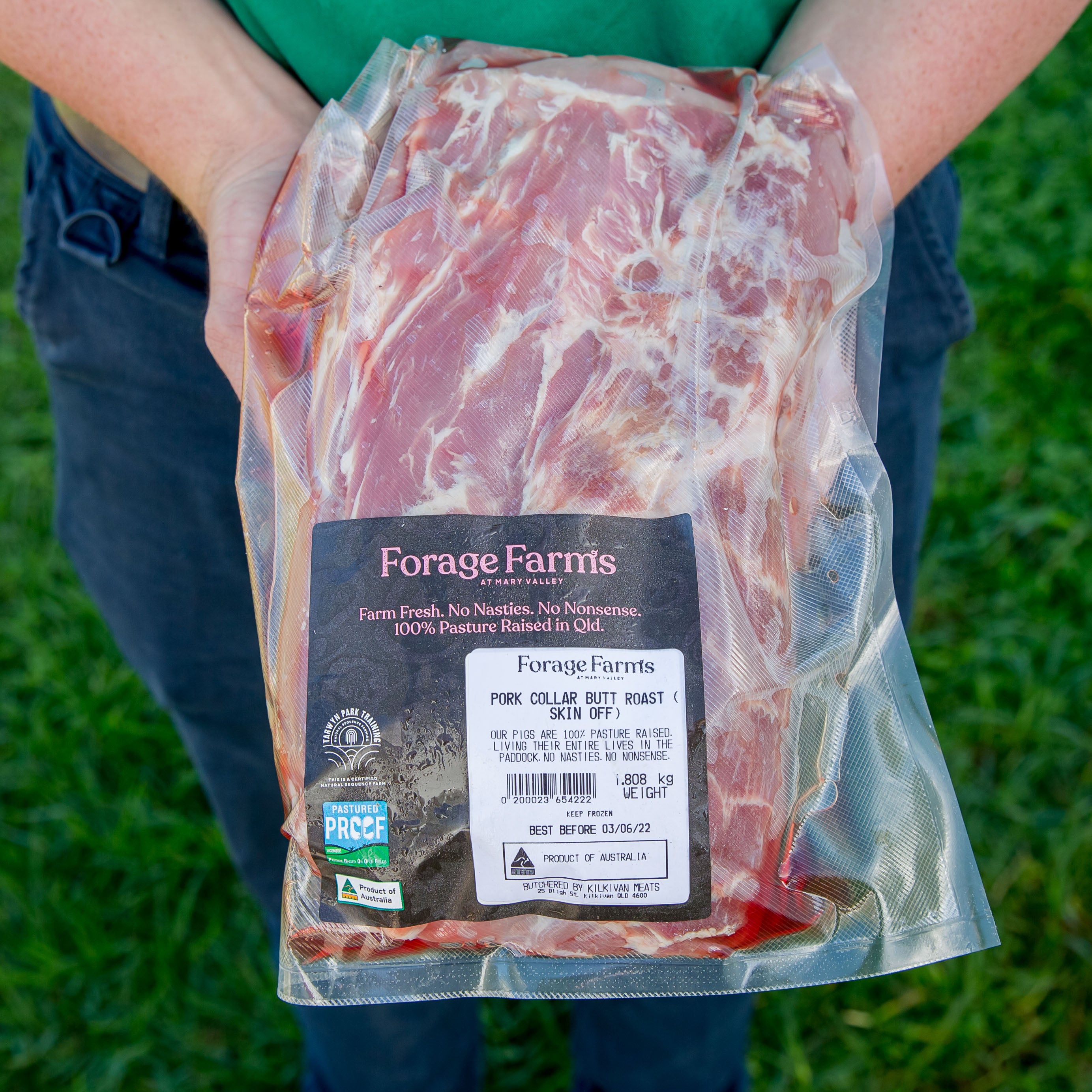 Pasture Raised Pork Collar Butt Roast Skin Off