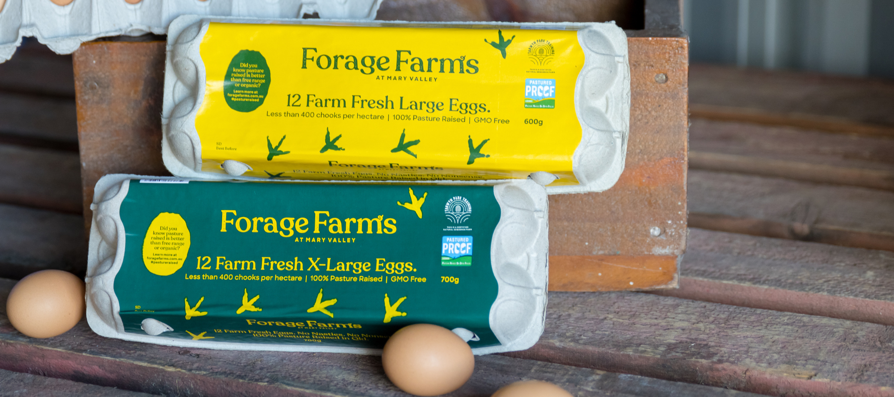 Forage Farms Eggs and Dozen Packaging