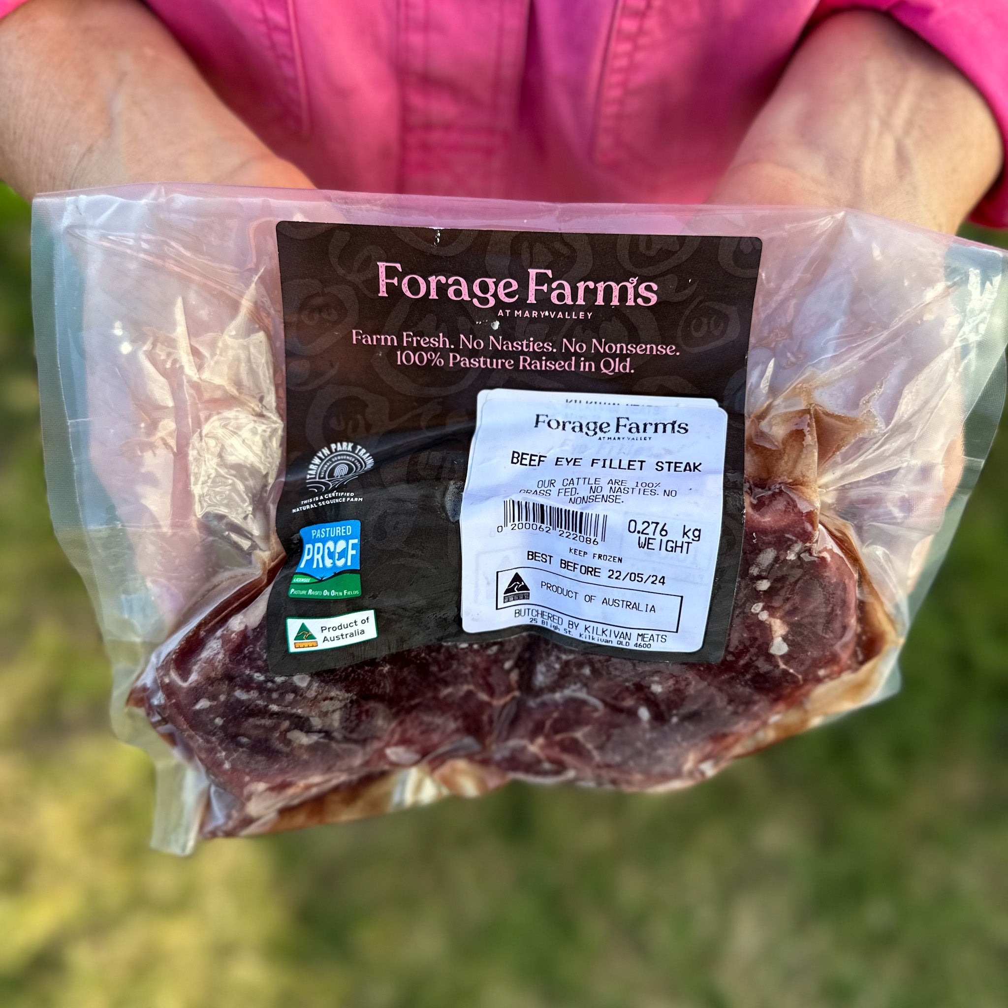 Forage Farms Grass Fed & Finished Beef Eye Fillet Steak
