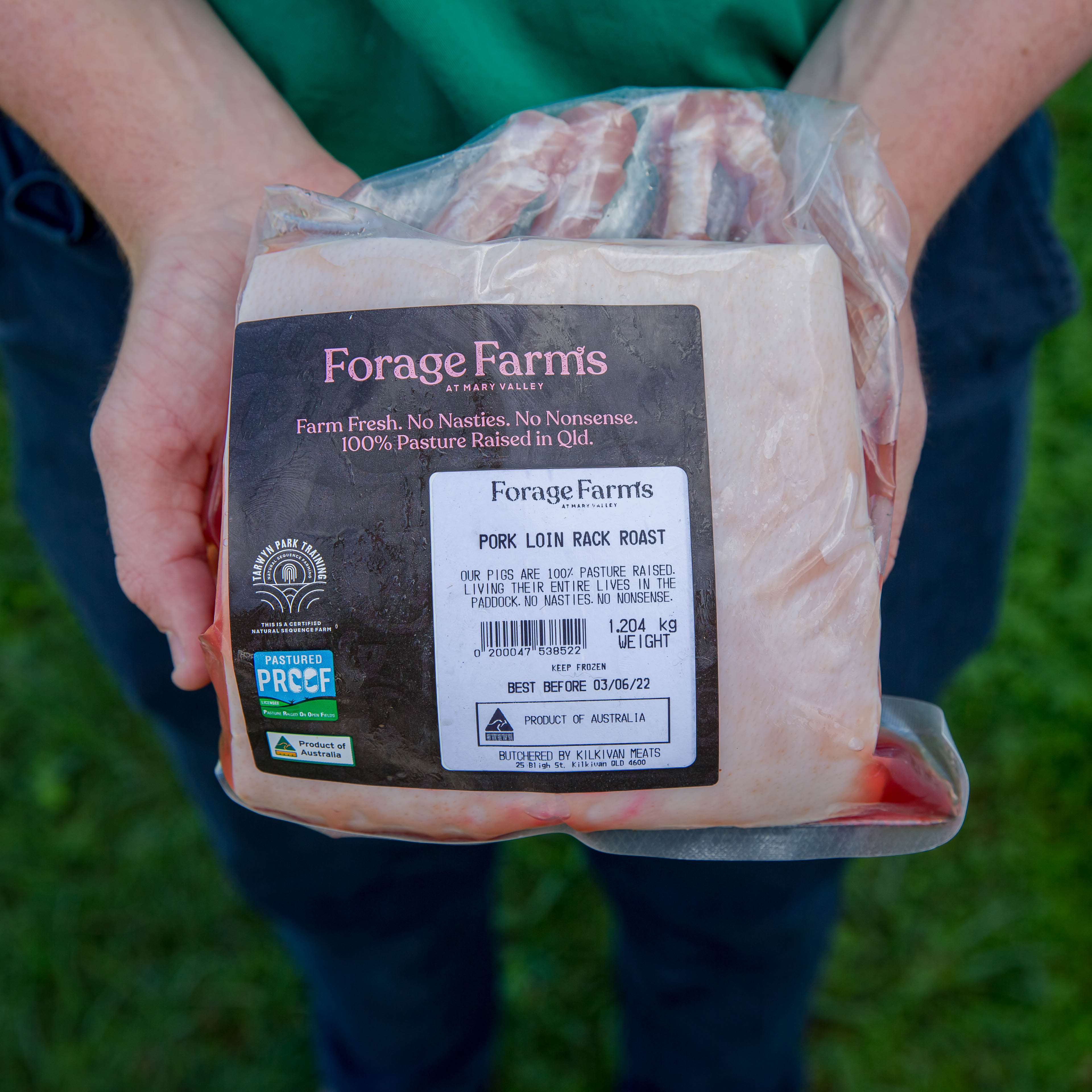 Forage Farms Pasture Raised Pork Loin Rack Roast