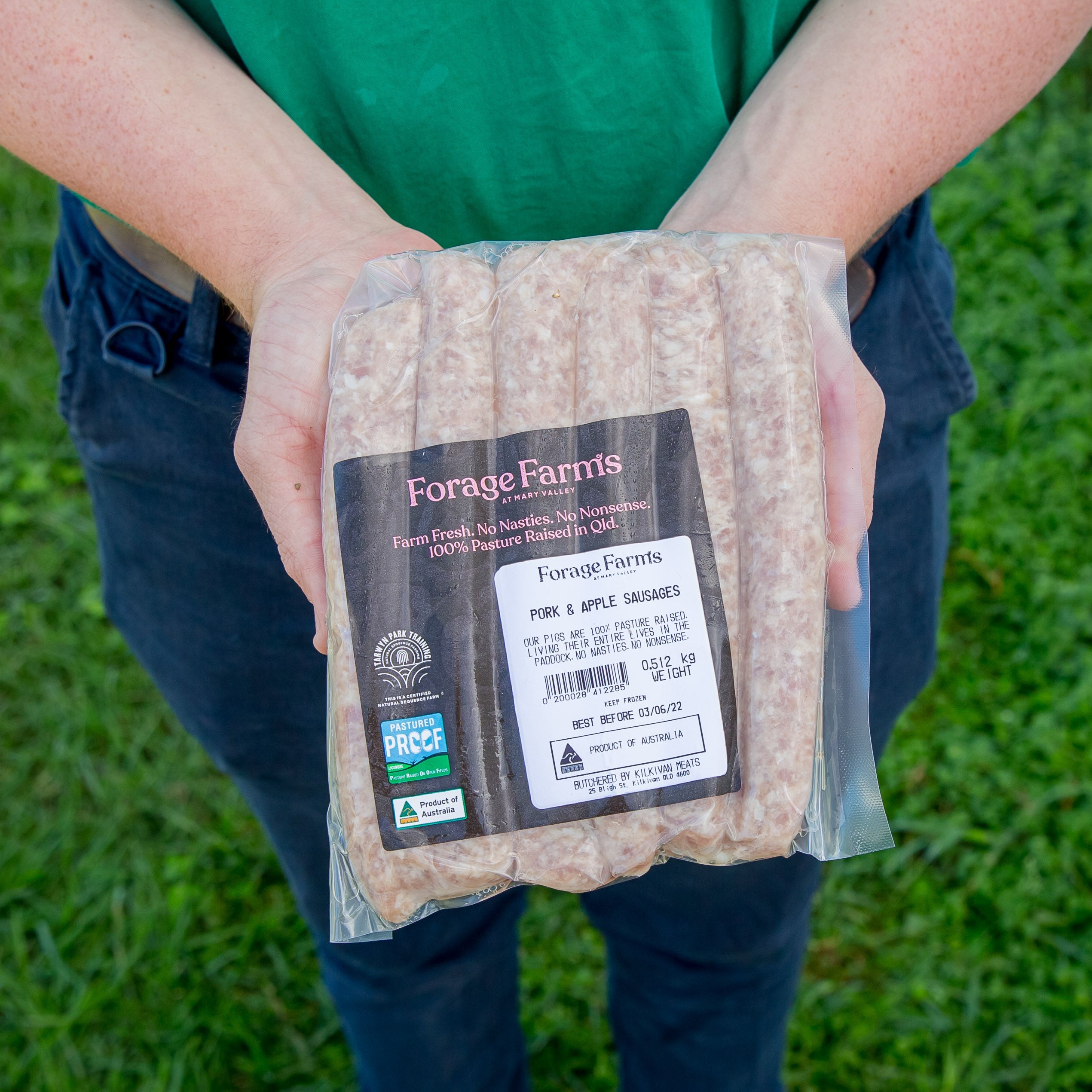 Forage Farms Pasture Raised Pork & Apple Sausages